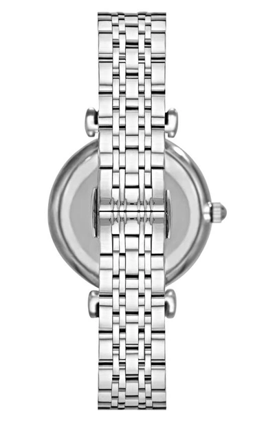 Emporio Armani Mother Of Pearl Dial Two Hand Bracelet Watch, 32mm In Silver
