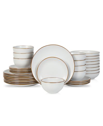 Stone Lain Brasa 32 Pc. Dinnerware Set, Service For 8 In White