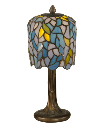 Shop Dale Tiffany Wisteria Accent Table Lamp In Blue