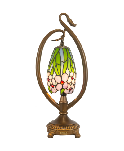 Shop Dale Tiffany Grove Floral Accent Lamp In Multi