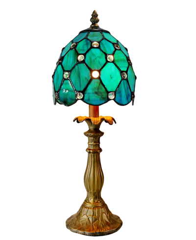 Shop Dale Tiffany Elenora Jewel Accent Lamp In Teal