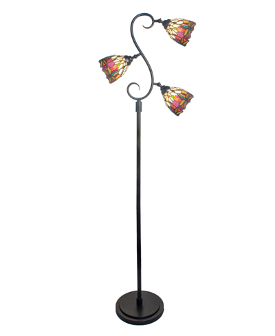 Shop Dale Tiffany Amara 3-light Floor Lamp In Multi