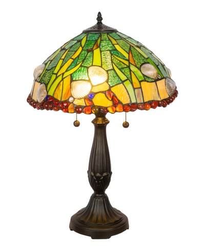 Shop Dale Tiffany Coral Sea Table Lamp In Green