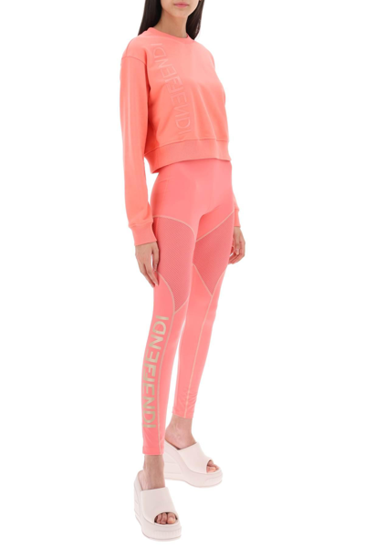 Shop Fendi Mirror Gym Leggings In Pink