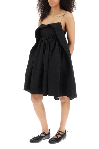 Shop Cecilie Bahnsen 'susu' Matlasse Dress In Black