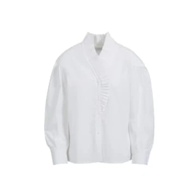 Shop Coster Copenhagen Shirt With Ruffles In White