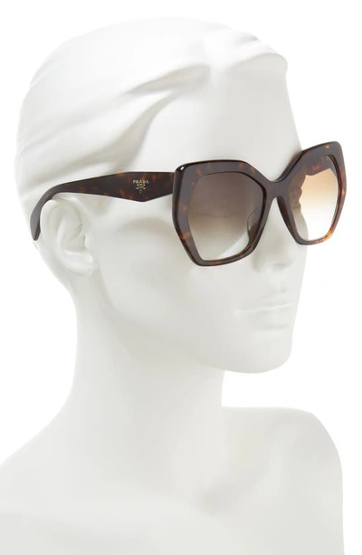 Shop Prada 53mm Gradient Irregular Sunglasses In Tortoise/ Brown Gradient