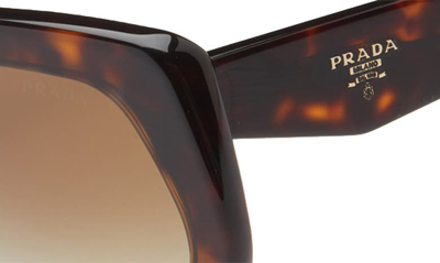 Shop Prada 53mm Gradient Irregular Sunglasses In Tortoise/ Brown Gradient