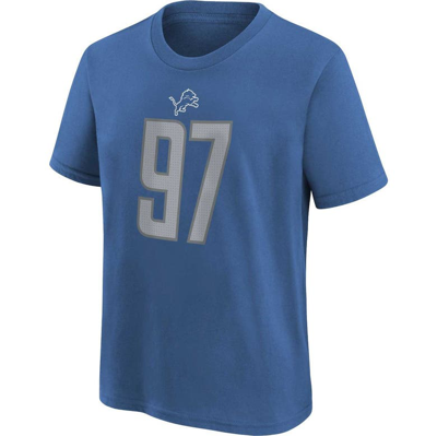 Nike Youth Detroit Lions Aidan Hutchinson #97 T-Shirt - Blue - L Each