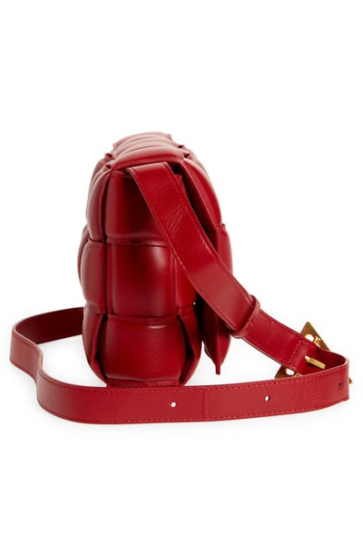 Shop Bottega Veneta Padded Cassette Bag In Dark Red Gold