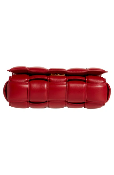 Shop Bottega Veneta Padded Cassette Bag In Dark Red Gold