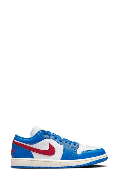 Shop Jordan Air  1 Low Sneaker In Sport Blue/ Red/ White/ Sail