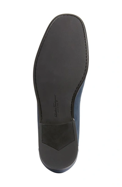 Shop Ferragamo Grandioso 2 Nubuck Loafer In Bluemarine