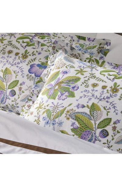 Matouk Pomegranate Quilted Linen Pillow Sham In Lilac