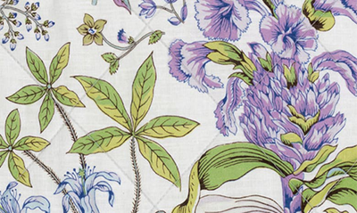 Matouk Pomegranate Quilted Linen Pillow Sham In Lilac