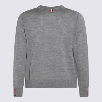 Shop Thom Browne Grey Virgin Wool Sweatshirt In Lt Grey
