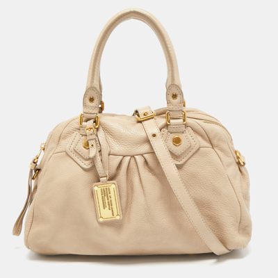Classic q leather handbag Marc by Marc Jacobs Gold in Leather