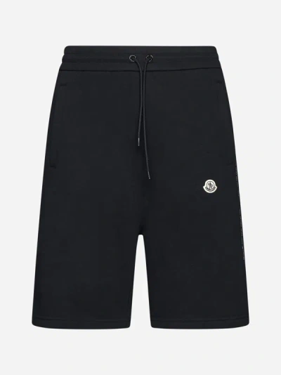Shop Moncler Frgmt Hiroshi Fujiwara Jersey Bermuda Shorts In Black