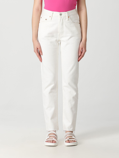 Shop Levi's Jeans  Woman Color White