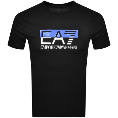 Shop Ea7 Emporio Logo T Shirt Black