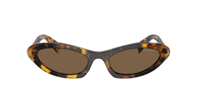 Miu Miu Miu Glimpse Cat-eye Sunglasses In Dark Brown