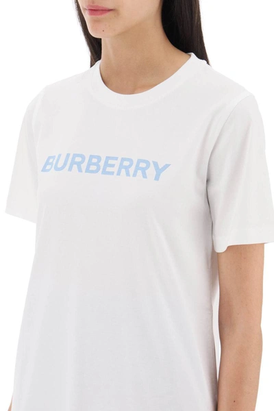 Shop Burberry 'margot' T-shirt With Logo Print In White