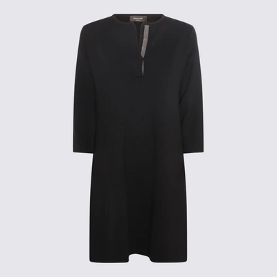 Shop Fabiana Filippi Black Virgin Wool Dress