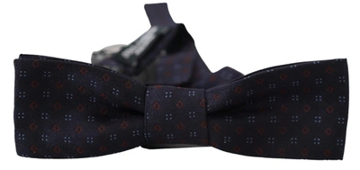 Shop Dolce & Gabbana Blue Silk Patterned Neckmen's Men Accessory Bow Men's Tie