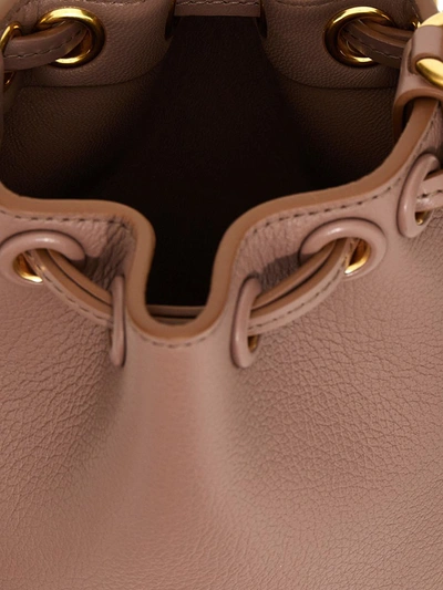 Shop Chloé 'micro Marcie' Bucket Bag In Pink