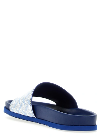 Shop Burberry Summer Capsule Slides Sandals Blue