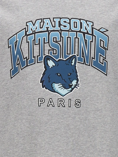 Shop Maison Kitsuné Campus Fox Sweatshirt Gray