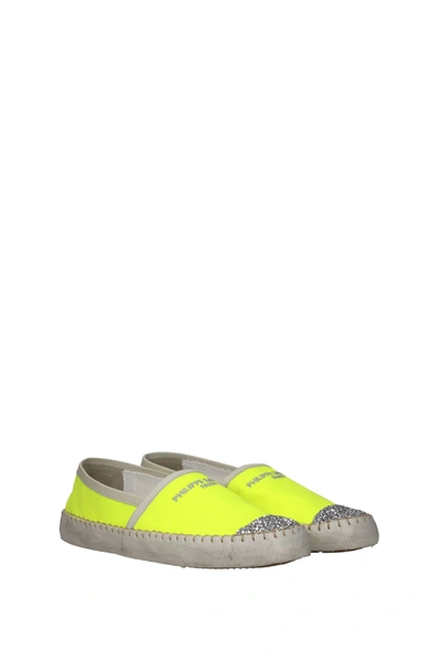 Shop Philippe Model Espadrilles Marseille Fabric Yellow Fluo Yellow