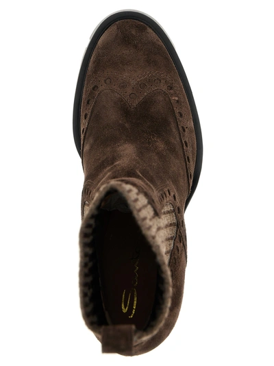 Shop Santoni Ferric Boots, Ankle Boots Brown