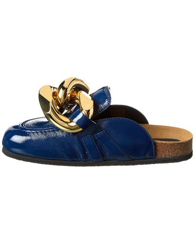 Shop Jw Anderson Chain Patent Mule In Blue