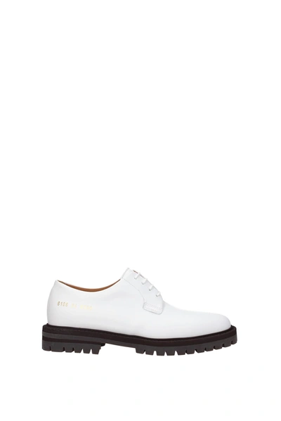 Shop Common Projects Lace Up And Monkstrap Leather White