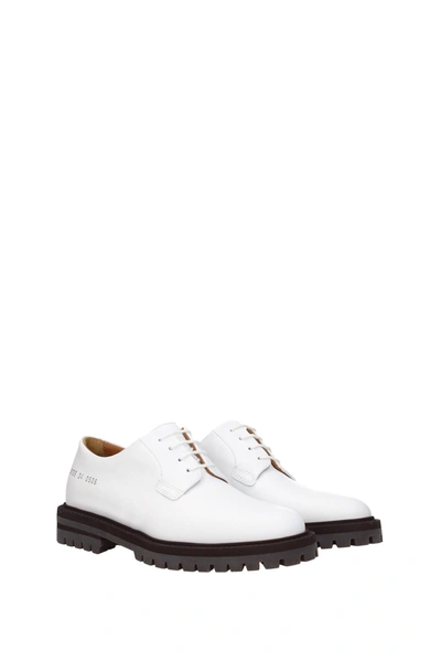 Shop Common Projects Lace Up And Monkstrap Leather White