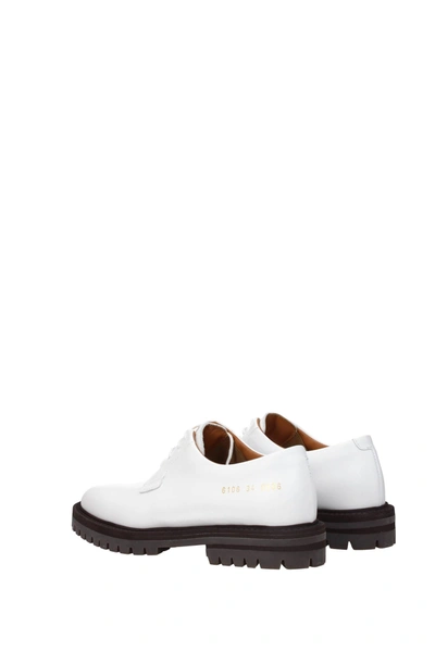 Shop Common Projects Lace Up And Monkstrap Leather White