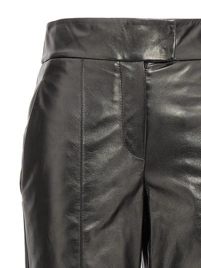 Shop Brunello Cucinelli Leather Pants Black