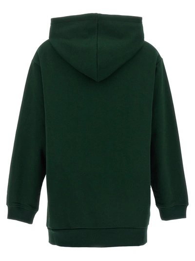 Shop Marni Logo Print Hoodie Sweatshirt Green