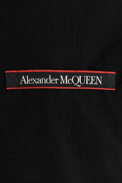 Shop Alexander Mcqueen Logo Tape T-shirt Black