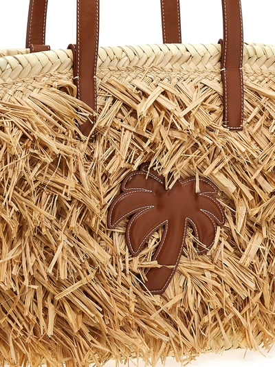 Shop Palm Angels Palm Basket Shopper Tote Bag Beige