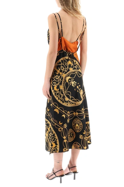 Shop Marine Serre Printed Silk Midi Dress