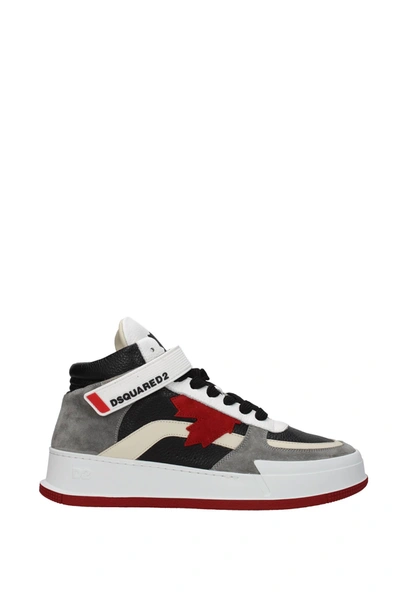Dsquared2 Canadian Grey Black Hi-top Sneaker In White | ModeSens