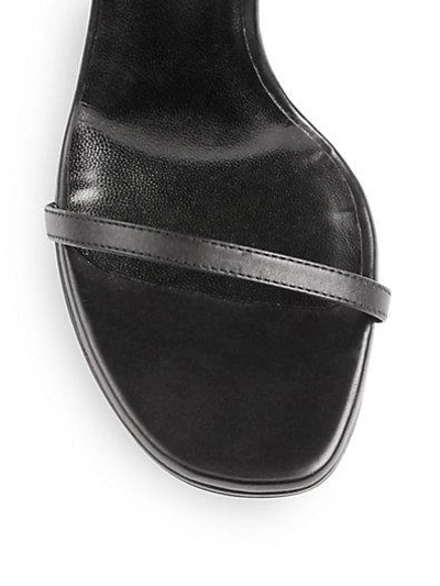 Shop Saint Laurent Jane Leather Ankle-strap Sandals In Black