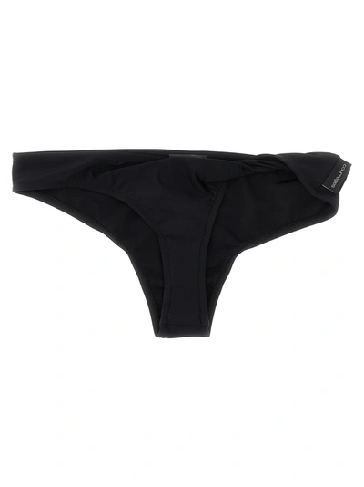 Shop Courrèges Twisted Bikini Bottoms Beachwear Black