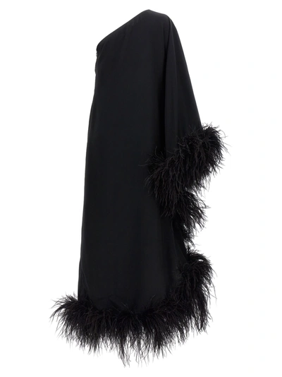 Shop Taller Marmo Feathered Ubud Dress Dresses In Black