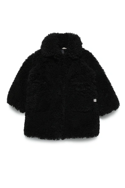 Shop N°21 Oversize Faux Fur Jacket In Black