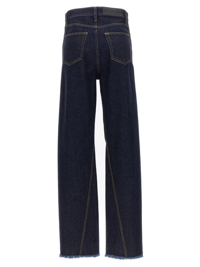 Shop Lanvin Twisted Jeans In Blue