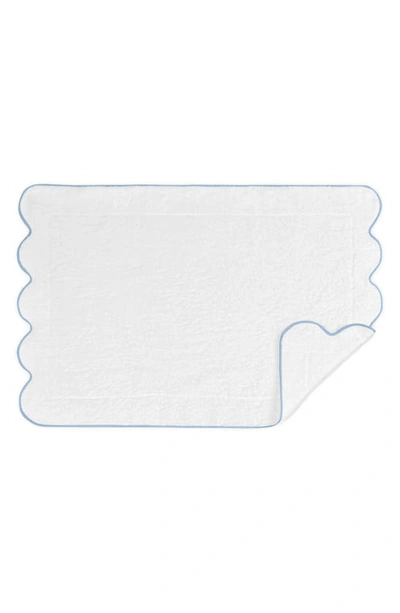 Matouk Cairo Scallop Tub Mat In Light Blue