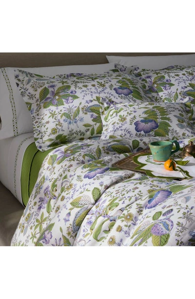 Matouk Pomegranate Quilted Linen Pillow Sham In Lilac